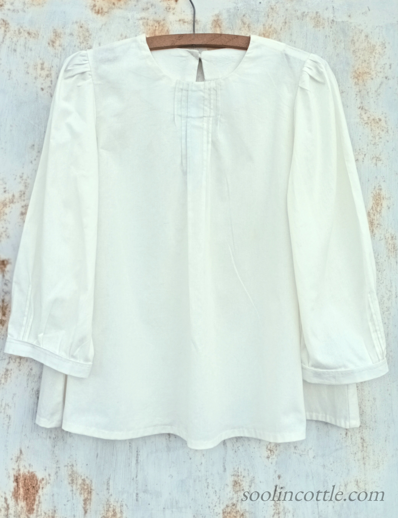 hand sewn cotton blouse