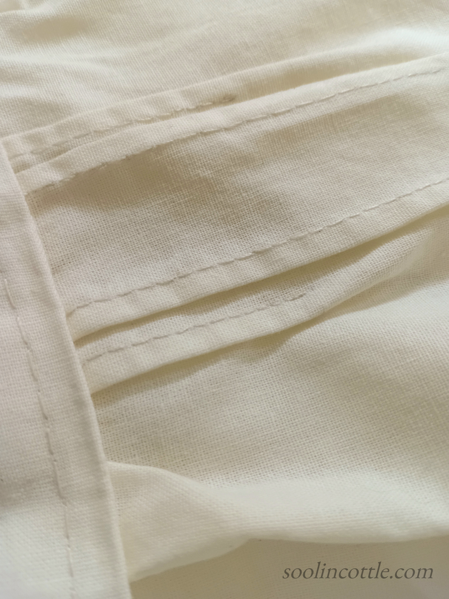 cotton blouse cuff pintucks
