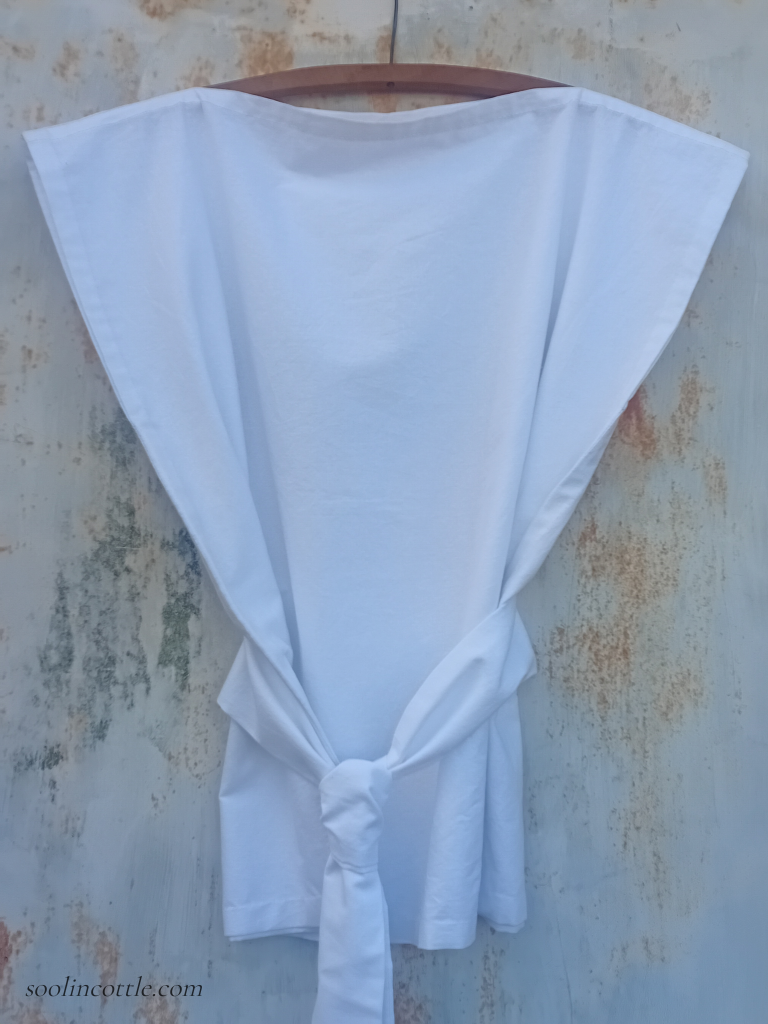 hand sewn white tunic top